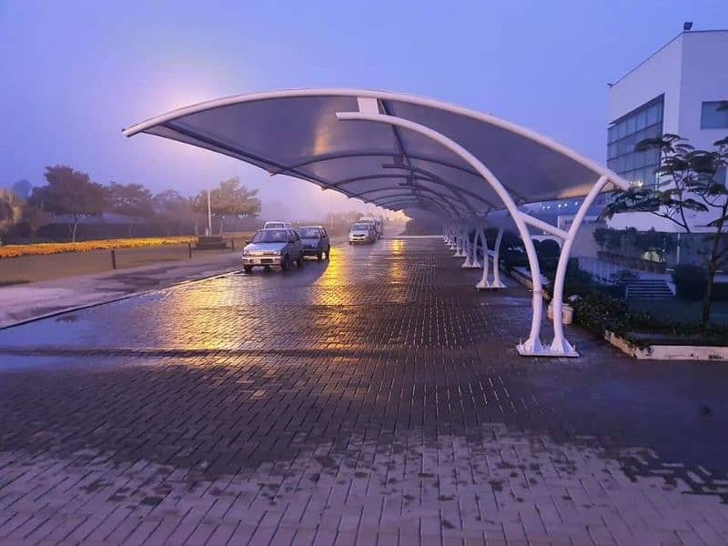 Car Parking shades in Pakistan | Tensile Parking Structure | Car Porch 15