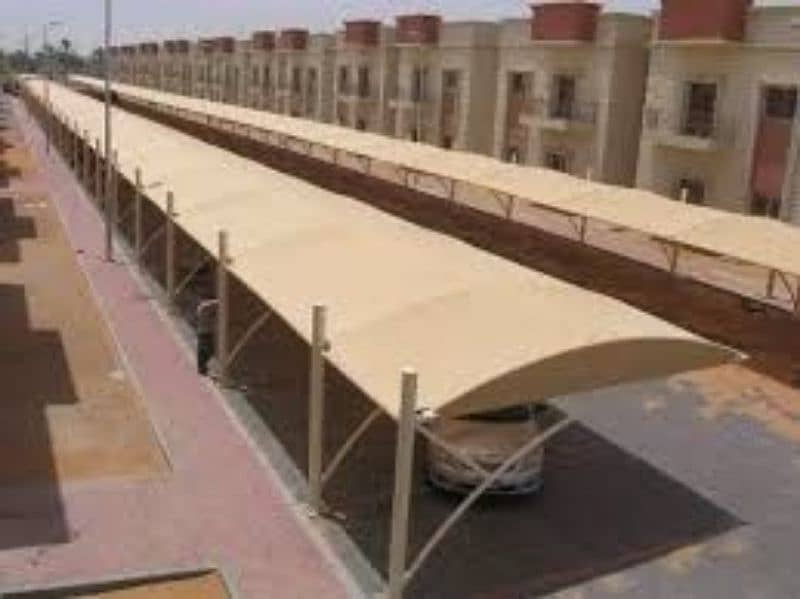 Car Parking shades in Pakistan | Tensile Parking Structure | Car Porch 17