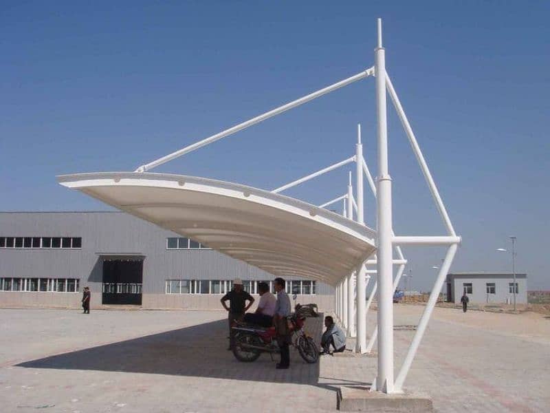 Car Parking shades in Pakistan | Tensile Parking Structure | Car Porch 18