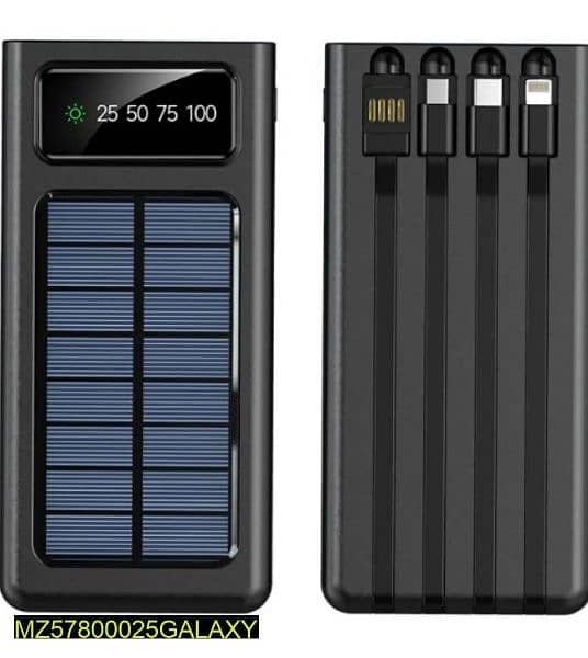 Solar Power bank 10000mAh with multiple wire's 3