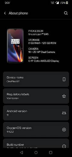 OnePlus 6t 8/128