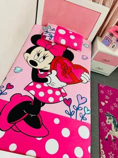 Kids Printed Bedsheets | Minnie Mouse Pink Bedsheet