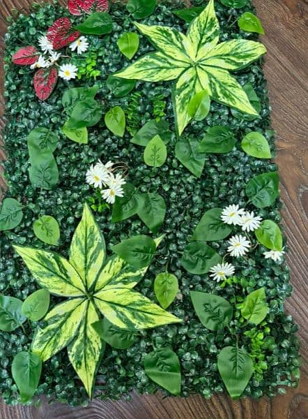 Artificial green leaf box panel, Artificial Grass, Artificial plants 6