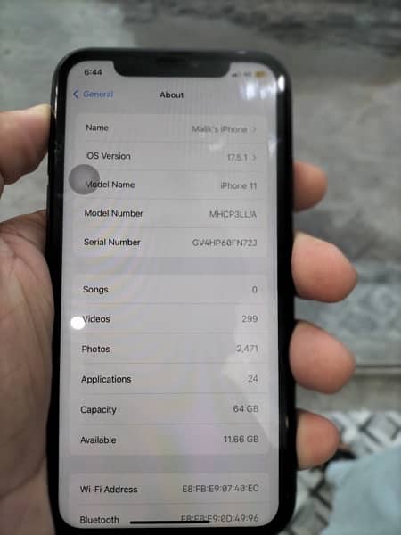 Urgent Sale iPhone 11 pta approved 1 Lac R/s only 6