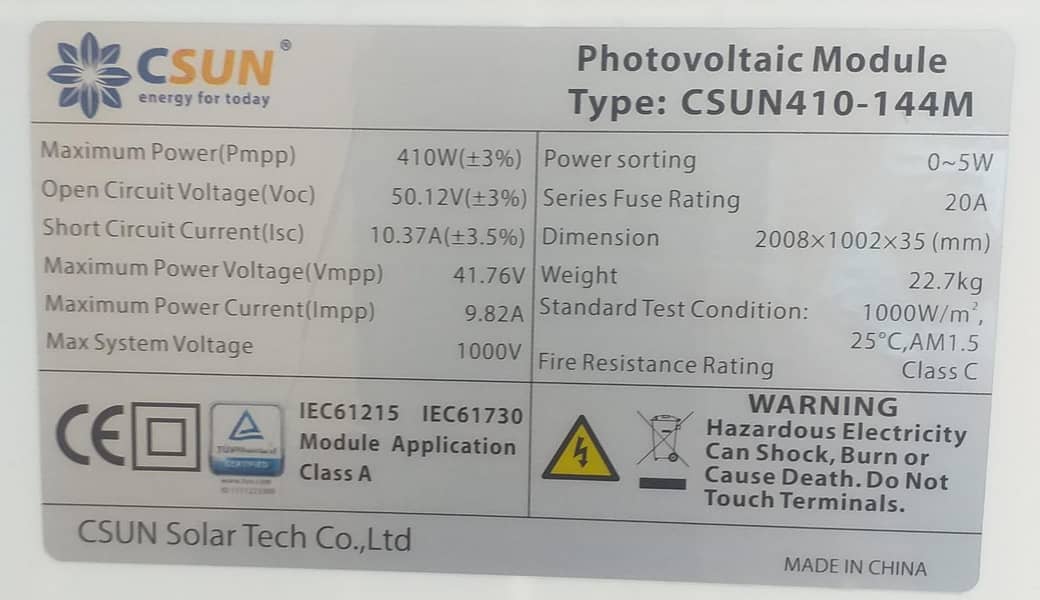 Fronus Infineon Plus Inverter 4.2KW +8 solar Panels of 410W 4