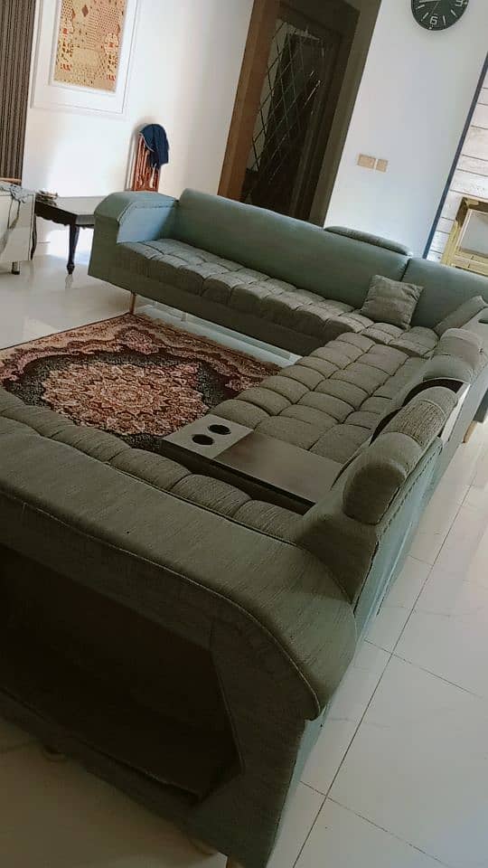 Sofa U shape new condition 1 month used contact 03214811272 2