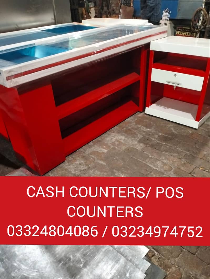 Cash Counter/ Bakery Counters/ wall rack/ Shopping Trolleys/ Baskets 4