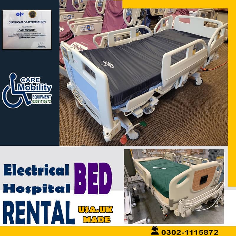 Patient bed/ hospital bed/ medical Bed /ICU bed Electric Bed for rent 1