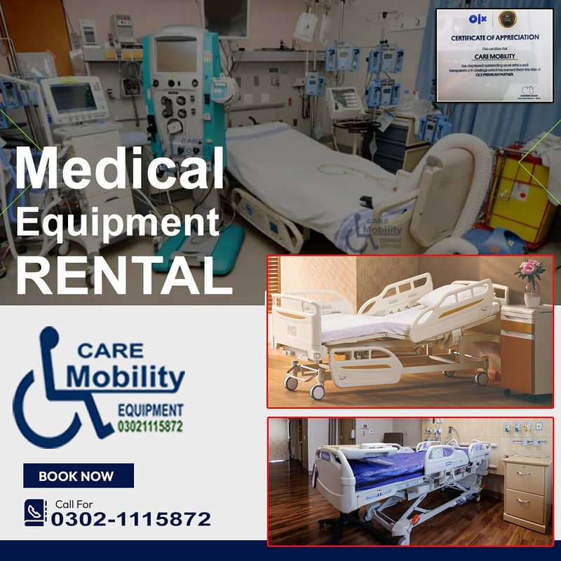 Patient bed/ hospital bed/ medical Bed /ICU bed Electric Bed for rent 0