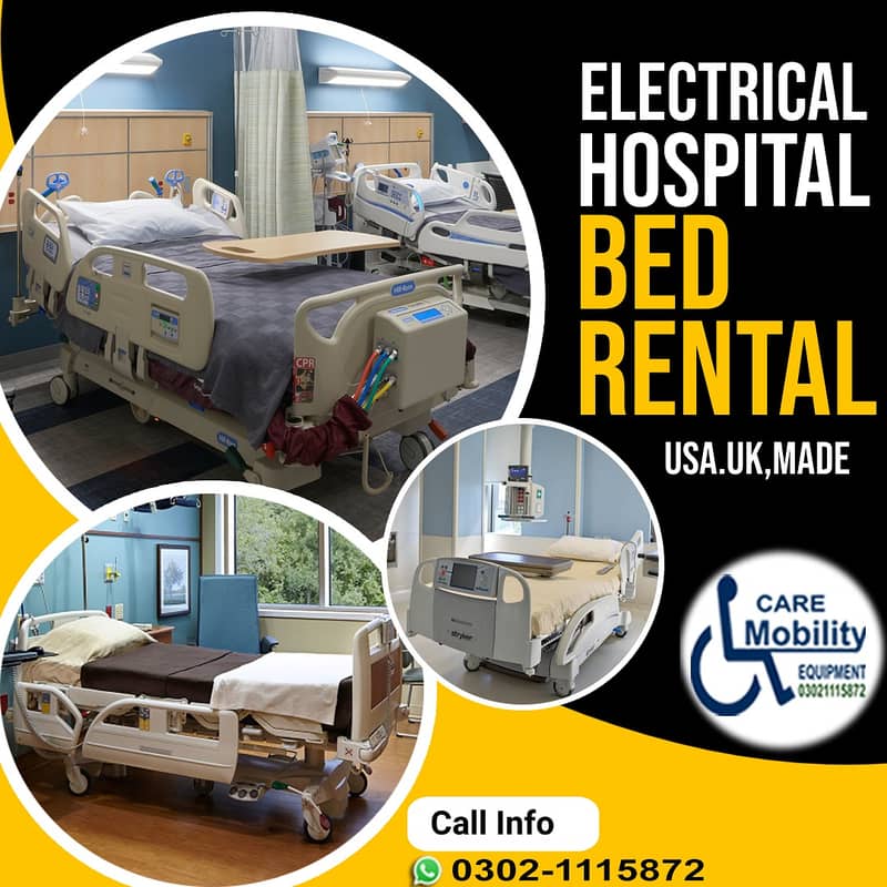 Patient bed/ hospital bed/ medical Bed /ICU bed Electric Bed for rent 3