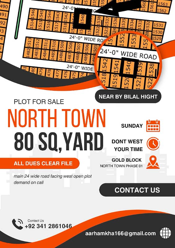 PLOT FOR SALE 80 SQ,YARD 0