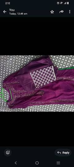 Two piece  purple dress party , fancy, wedding wear 0