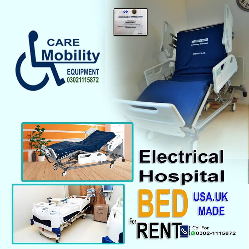 Patient bed/ hospital bed/ medical Bed /ICU bed Electric Bed for rent 8