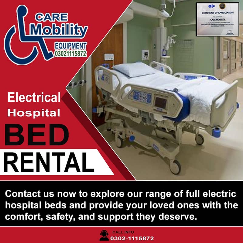 Patient bed/ hospital bed/ medical Bed /ICU bed Electric Bed for rent 13