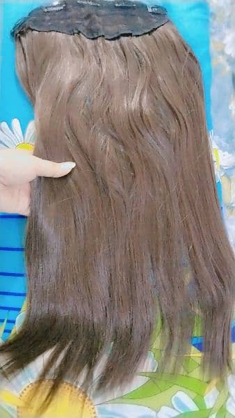 one time used  23 inch long (full head) hair extension 3