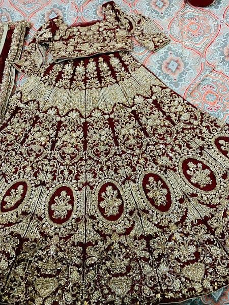 bridal lehenga heavy embroidery kashees style 6