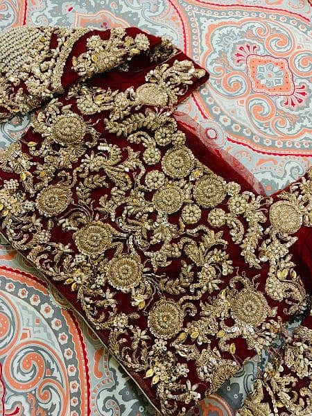 bridal lehenga heavy embroidery kashees style 18