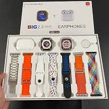 I 20 Ultra Smart Watch 7 Straps with Air Pods Pro 3