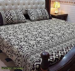 3 PACs crystal cotton printed double bedsheet