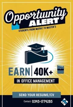 Earn 40k+ in Office Management – Apply Now! (Lahore) 0