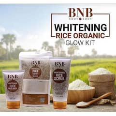 3 In 1 whitening and Brighetning Rice Facial Kit