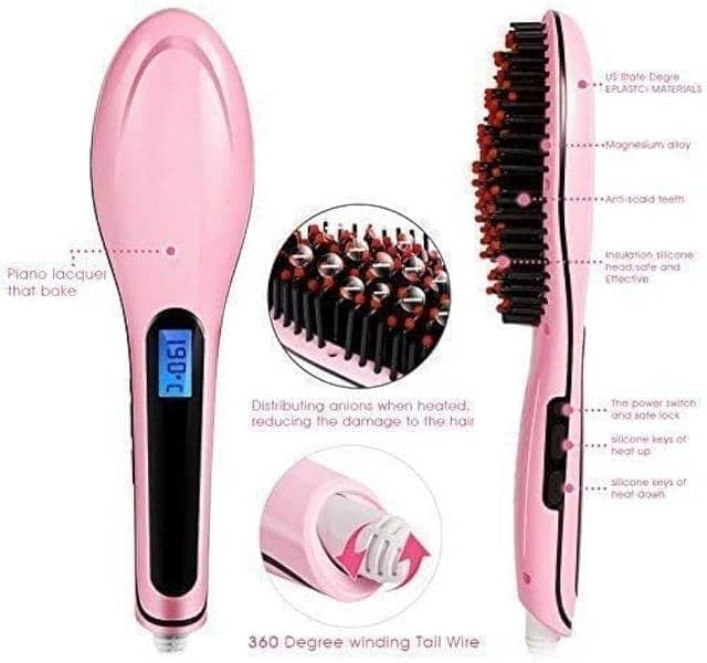 Hair Brush Straightener 2