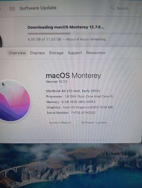 Macbook Air 8gb 256gb ssd 2015 10/9 condition not a singal fault 0