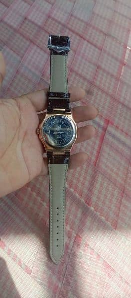 Poedagar mens watch Brown leather strapes 3