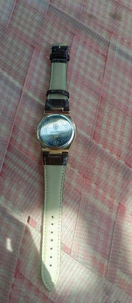 Poedagar mens watch Brown leather strapes 5