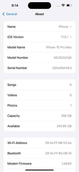 iphone 15 pro max Natural Taitanium Factory unlock HK Model 6