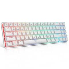 HUO JI Compact Wireless Mechanical Keyboard, Bluetooth and Wired