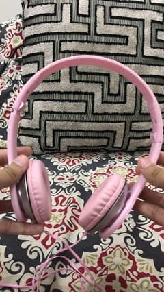 Pink headphones