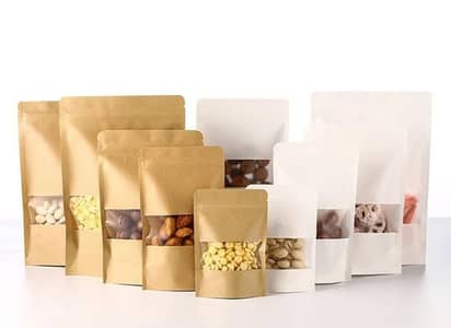 Craft paper ziplock bags, zipper bags , standup pouch