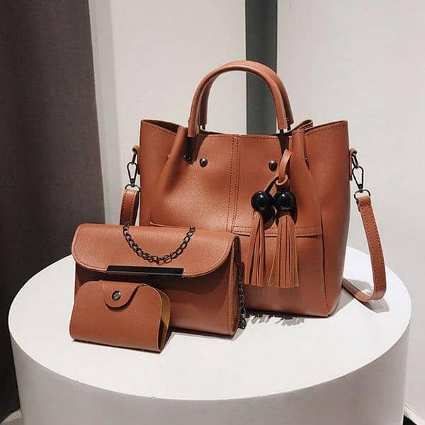 women pu leather bag set 3