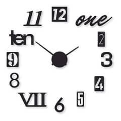 Beautiful mix digit wood wall clock