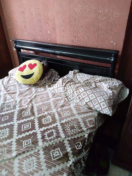 wooden bed (Price Negotiable) 4