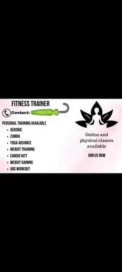 FITNESS TRAINER Online Classes  Only females I