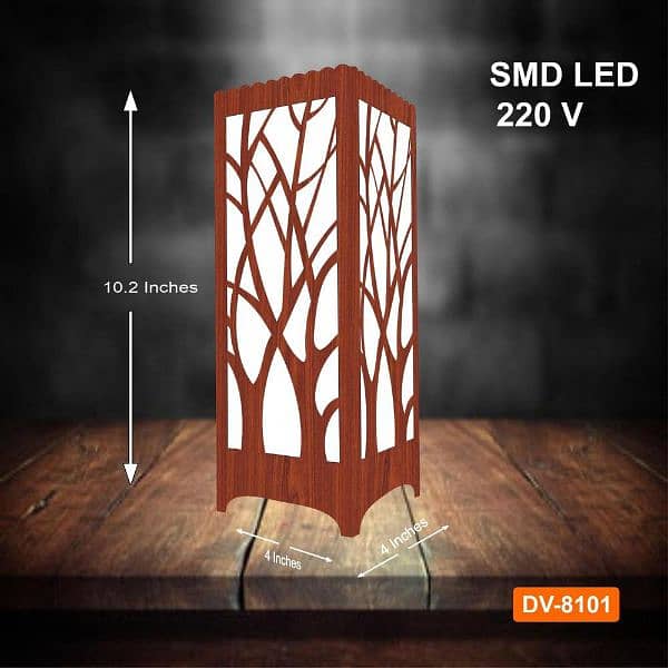 3D Wooden LED Table lamp 2