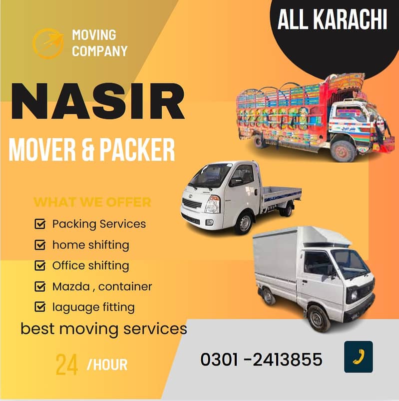 Packers & Movers/House Shifting/Loading /Goods Transport rent service 0