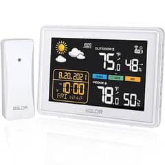 B  L D R Weather Station Wireless, Indoor Outdoor Thermometer with Max