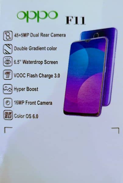 Oppo F11 | 4-128 | Front Camera 16MP | Back Camera 45+5MP | Blue Color 1