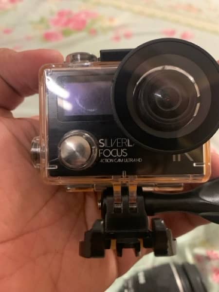 silver label focus action camera uhd 4k with waterproof case adventure 1