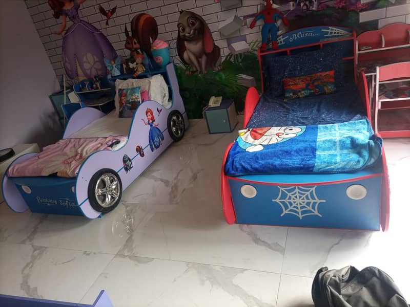 Kids bed | Single Kids Bed | Single Car Bed / kids wooden bed 17