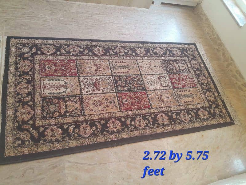 Rust & black turkish rug 1