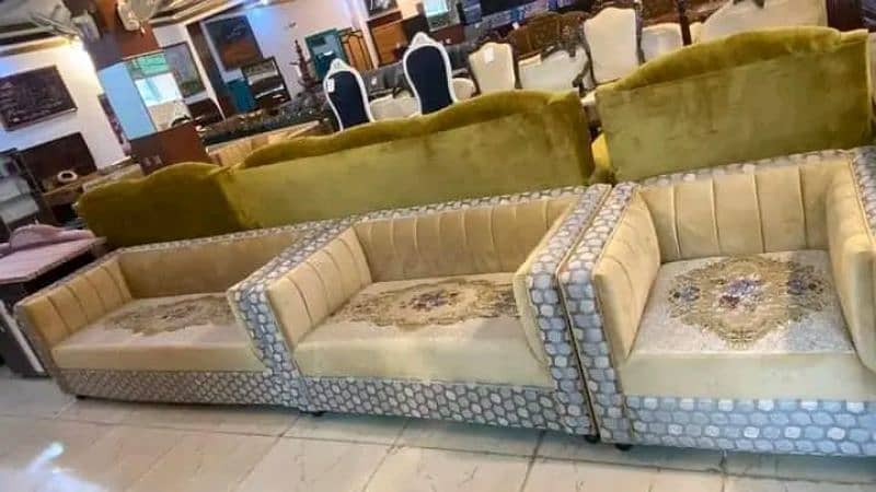 #Chinioti sofa set #wooden sofa #7seater and 5seater sofa #Simple sofa 17