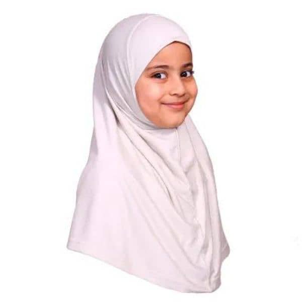 makhna head scarve Muslim hijab girls kids black,white Wholesale price 2