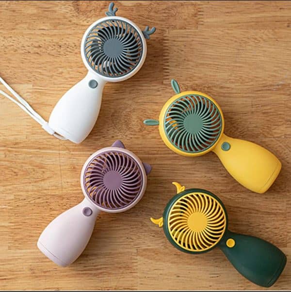 Cartoons Handheld Cooling Mini Rechargeable Fan 2