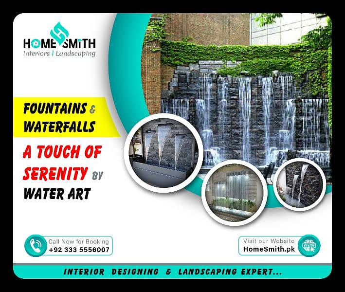 Waterfalls - Fountains - Vertical Garden Designers (0333-5556007) 0