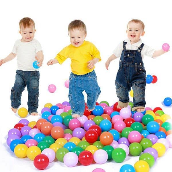 Pack of 50Pcs Soft Plastic Ocean Balls Baby Kid Swim Toy 2