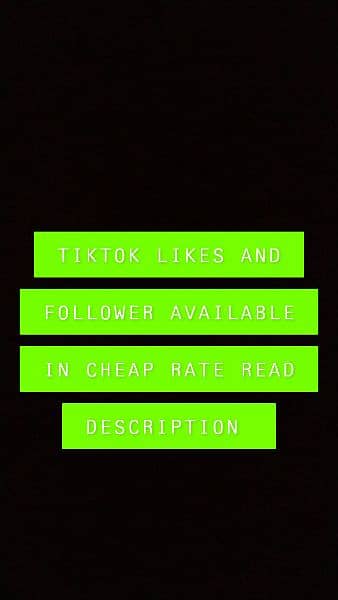 TIKTOK LIKES AND FOLLOWER AVAILABLE 0